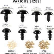 6-18 Mm, 8 Sizes Safety Eyes Crocheting, Crochet Eyes Amigurumi, Stuffed Animal Eyes Crafts