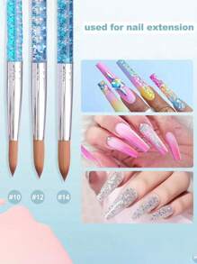 35/31pcs Professional Nail Art Brush Set - 3D Gel Brushes, Acrylic Brushes, Salon-Grade Nail Tools, Suitable For Home Manicure And Salon Use - Multicolor - View 8