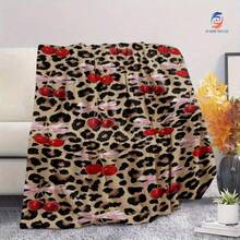 Colorful Leopard Print Blanket, Warm & Versatile For , Adds A Modern Touch To Your Home, Creating A Comfortable Bedroom Style.  Super Soft Flannel Printed  Blanket,As Birthday Gifts, Family, Wedding, Souvenir Blankets, Polyester Blankets Suitable For All Seasons, Washable, Machine Washable, Lightweight, Breathable, Comfortable, Warm, Unique, 280gsm For Him, Her Personalized Ideal Gifts For Her, Him, Family, Boyfriend, Girlfriend, Father, Family, Mother, Lover, Daughter, Son, Grandfather, Grandmother, Teacher,Doctor, Nurse,Friend, Classmate, Pet.Perfect Nap, Camping, Travel, Home, Daily Life, Office Decoration, Birthday, Anniversary, Valentine's Day, Thanksgiving, Graduation Season,Christmas, Halloween, Mother's Day, Father's Day, Wedding, New Year Gifts ,Sofa,Bed,Car,Bedroom,Living Room,Office,  Outdoor Camping, Beach,Wall Decoration - 多色10 - 查看 5