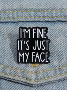 1pc English Quote Brooch Pin, Clothing Backpack Decor Accessory Pin, Suitable For Men And Women Everyday Wear - Letter - View 5