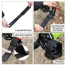 2pcs Nylon Bicycle Pedal Straps With Toe Clips, Adjustable Non-Slip Bike Foot Straps, Suitable For Fixed Gear, Pedal Bike Toe Clips