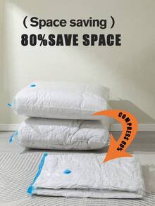 5/4/3/1pcs Vacuum Compression Bags, Vacuum Storage Bags, Airtight Seal Bags With Hand Pump, Clothes Organizer Bags For Shirts, Blankets, Pillows, Pants, Space Saving For Home, Dorm, Closet, Bedroom, Bathroom, Travel Accessories