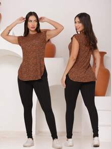 Vest Top Leggings Butt Cover For Gym Style And Comfort - In động vật - Xem 3