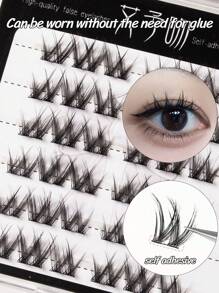 5D Mink Lashes 36pcs, 0.07mm Thickness, C Curl (11-13mm) Lash Clusters, Reusable Fake Eyelashes, Natural Curly Fluffy Thick Eyelashes For Cosplay, Date, Work, Party, Suitable For Beginners
