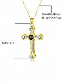 Customized Cross Photo Necklace, Personalized Cross Projection Necklace With Photo Inside, Memorial Gift, Mother's Necklace, Grandparent Gift