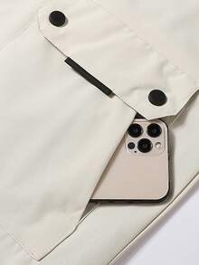 Men's Sports Jacket, Casual Hooded Windbreaker, European And American Style, Spring/Autumn - White - View 4