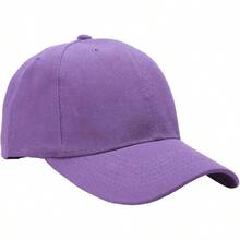 Bulk Lot 12-Pack Adjustable Size Plain Blank Solid Color Baseball Caps - Lavender - View 3