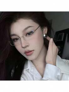 1 副男女通用时尚个性化艺术平板眼镜 - 黃色 - 查看 4