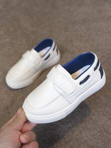 Children's New Fashionable Casual Shoes With British Style, Soft Rubber Soles, Comfortable And Breathable, Suitable For Daily Activities, Playing, Walking, Traveling, Outdoor, Cycling - White - View 4