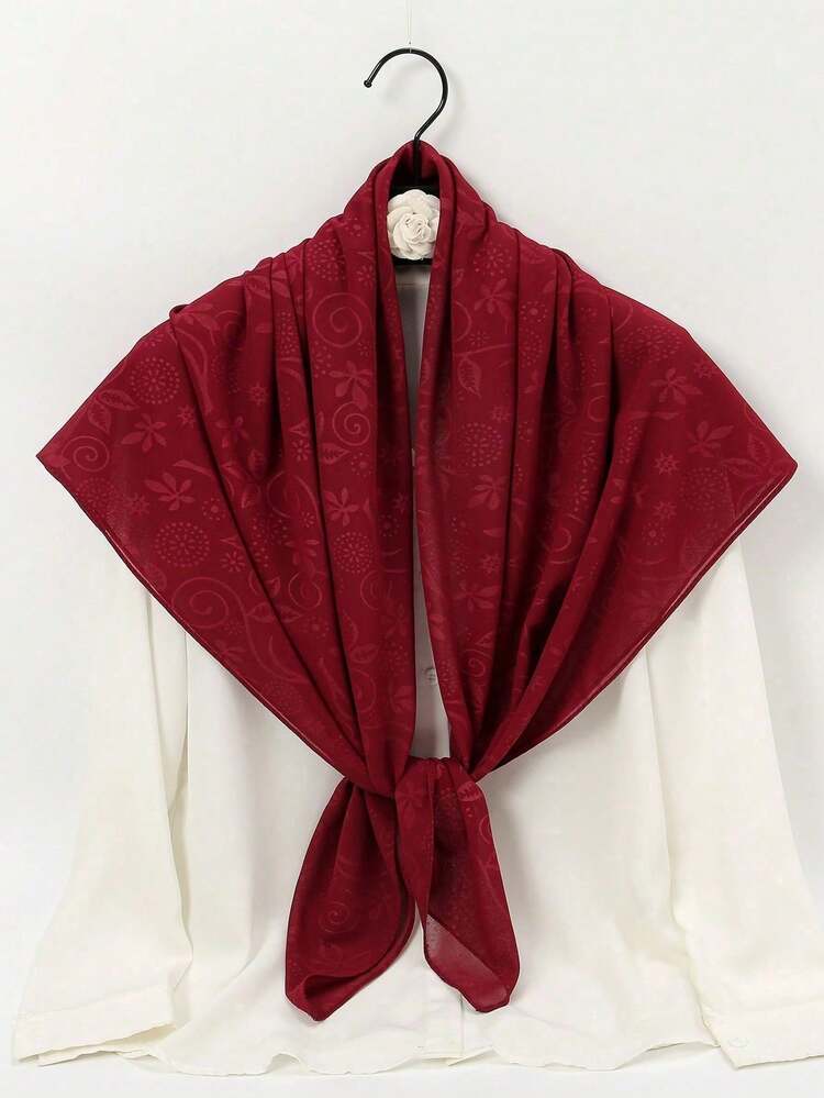 1 chiếc khăn trùm đầu VELA họa tiết hoa màu nước Boho dành cho nữ, khăn choàng thời trang đường phố dành cho cả nam và nữ, thích hợp để mặc hàng ngày, mùa thu/đông - Nhiều màu - Xem 11