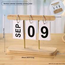 Creative Desktop Calendar Ornament, Wooden Flipping Perpetual Calendar, Simple Disassembly And Assembly Design, Office Desktop Calendar