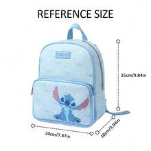 Miniso Disney Stitch Backpack, Casual Travel Knapsack For Student With Adjustable Straps, Lightweight And Spacious, Cartoon Design For School Season & Daily Use - Blue - View 8