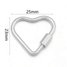 2 件/包不锈钢几何连接扣，心形、椭圆形、五角星形手链项链连接螺丝，DIY 珠宝配件 - 幾何連接扣 - 查看 28