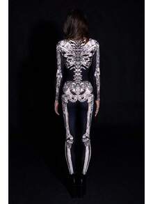 Halloween Decor ALBIZIA Women's Skull Skeleton Halloween Costume Jumpsuit Bodysuit Cosplay Bodysuit Outfit