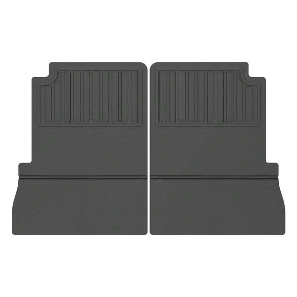 2PCS Black TPE Backrest Mats For 2023-2025 Benz X296 EQS SUV 7 Seats, All Weather Winter Rear Seat Back Mat Cover Protector