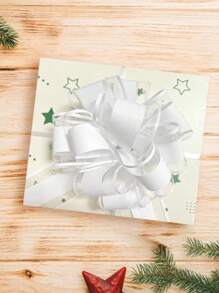 2/4/6/8/10件拉花 - 手绘球花、蝴蝶结丝带花。非常适合圣诞礼品包装、手工项目、婚房装饰、婚车装饰、生日派对和情人节礼物。也非常适合房间装饰和婚礼用品。拉绳丝带（抽绳丝带）适用于礼品包装、婚礼花篮、圣诞装饰、圣诞树装饰、派对和生日。 - 白色 - 查看 7