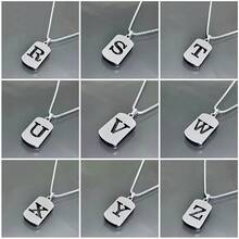 26 Letter Necklace Personalized Gift Titanium Steel Necklace Non-Fading Unisex Ins Sweater Chain Couple Sweatshirt Collarbone Chain Accessories - D - 查看 3