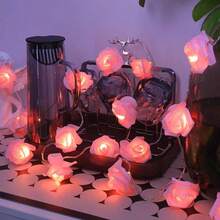 Mẫu mới, Đèn LED, Dây đèn lồng hoa hồng thật, Đèn nhỏ nhiều màu, Ngày lễ tình nhân, Đám cưới, Lời cầu hôn lãng mạn, Đèn trang trí tỏ tình - Dây đèn hoa hồng - Xem 7