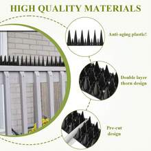 20 Protective Barbed Blocks High-Quality Acrylic Material Adjustable Length For Repelling Bird Cat Sparrow - Black - View 2