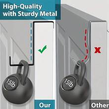 4pcs Black Painted S-Shaped Simple Rear Door Hooks, Flat S-Hooks, Black - Black - View 2