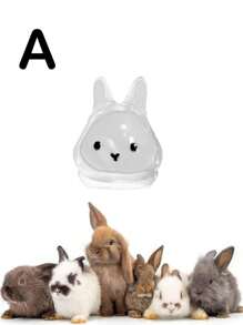 1 件可爱透明宠物兔毛纪念品胶囊，宠物毛发存储钥匙扣，带项圈设计的可爱兔子形纪念容器，密封宠物兔毛存储 DIY 纪念吊坠，送给兔子爱好者和宠物损失同情的礼物，记住心爱宠物的理想选择，宠物配饰，独特的个性化宠物配饰