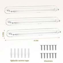 SNOWSTAR Acrylic Claw Clip Organizer, 3PCS Wall Holder And Storage, Hair Clip Display Stand Women And Girls - Trong suốt 3PCS C - Xem 3