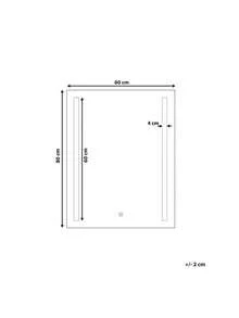 Beliani LED浴室鏡 MARTINET 60公分 80公分 銀色 - 均碼 - 查看 2