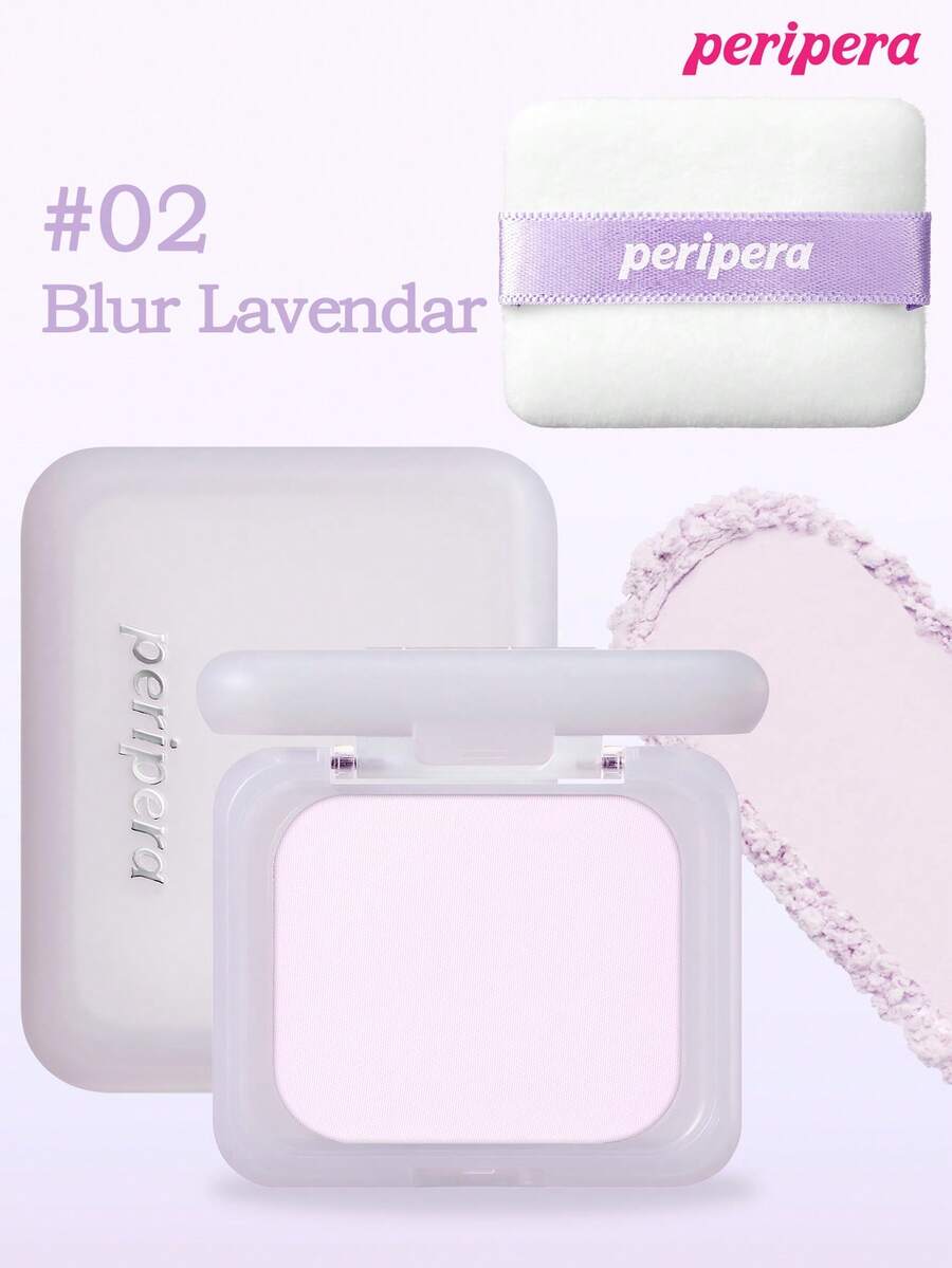 Peripera K-Beauty FILTER FIT 柔霧粉餅,壓粉式臉部定妝粉,輕盈遮瑕,質地平滑,控油亮膚,韓系妝容 - #02 Blur Lavendar - 查看 1