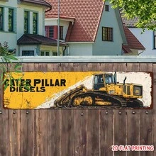LC, 2D Flat, 1PC, Vintage CATERPILLAR DIESELS Metal Tin Sign, Novel Street Scene Sign, Home Decor, Room Decor, Restaurant Decor, Bar Decor, Cafe Decor, Garage Decor, Farmhouse Decor, 4 * 16inch - Nhiều màu - Xem 2