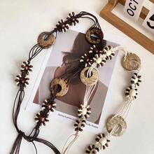 Bohemian Accessories Decorative  Waist Rope Dress Waist Chain Vintage New Braided Belt Women's Belt - 咖啡 - 查看 4