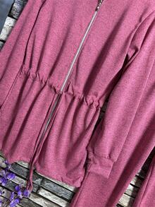 Women's Set Of Stretch Fabric Pants With Pocket - Pink - View 3