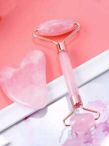 Board Natural Jade Stone GuaSha Scraping Facial Massage Tool For Relieve Fine Lines And Wrinkles Heart Shape Skin Care Tool SPA Massager For Body RelaxingSet Facial Massage Tool, Set Of Jade Roller Gua Sha, Natural Xiuyan Jade. Face Roller Massager, Scraping Tool, Jade Stone Massage Tool Anti-Aging, Restores Facial And Neck Vitality, Reduces Wrinkles And Eye Puffiness. For Facial Massage, Suitable For Both Home And Beauty Salon Use - Multicolor - View 7