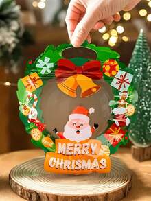 10 pezzi Sacchetti di Natale con zip, sacchetti regalo riutilizzabili, confezione di sacchetti regalo natalizi di forme speciali con manici per compleanni, matrimoni, feste di Natale, feste di Natale e regali per la classe