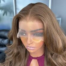 Kanekalon Futura Hair Brown 13x4 Synthetic Lace Front Wigs For Women 24 Inch Long Wavy Body Wave Glueless Kanekalon Hair Resistant Synthetic Hair Wigs Free Part 150% Density Or Women Everyday Use Natural Looking Synthetic Soft Wigs Easy To Install And Take Off For Beginners - Brown - View 10