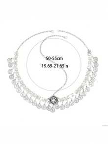 1 chiếc mặt dây chuyền hình đồng xu phong cách Bohemian cổ điển, trang sức dành cho nữ, trang sức cưới, phụ kiện tóc, dành cho cô dâu tương lai - Nhiều màu - Xem 8