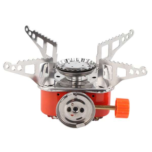 Estufa de gas cuadrada pequeña para exteriores, estufa de cassette plegable portátil, estufa de camping, utensilios de cocina para picnic, estufa de gas larga