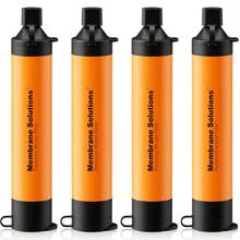 Water Filter Straw Portable Survival Filtering System For Drinking, Hiking, Camping, And Emergency Preparedness - Orange - View 2