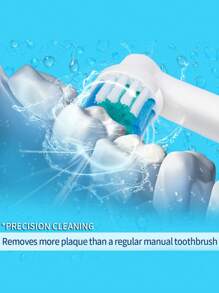 16st/set elektriska tandborstar ersättningshuvuden kompatibla med Oral Pro1000 /1500/100/500/Vitality/Genius X/7000/7500/8000/9600 Etc. - Vitt - Visa 9