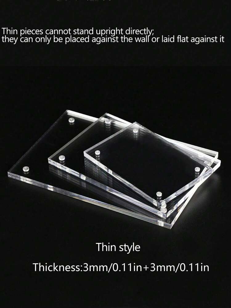 Acrylic Strong Magnetic Photo Frame, Clear Display Stand, Crystal Photo Frame, Idol Card Magnetic Sign, Price Tag - Clear - View 21