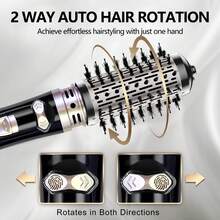 2 In 1Rotating Hair Curler Comb,2-In-1 Electric Hair Dryer & Styler ,1000W Blow Dryer Comb With Ceramic Coating, Ergonomic Design With Replacement Brush Head, And Curling Combo For All Hair Types, Fluffy Hair Styling Tool,Back-To-School Gifts - UK Plug(220-240V) - View 3