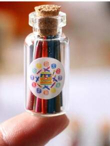 Accesorios de casa de muñecas OB11 Mini crayones de cera de colores en lata, juguete de comida en miniatura, modelo de escena creativa, accesorios para casa de muñecas