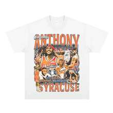 2025 New Summer Carmelo Anthony Anthony Melon Commemorative Edition Printed American Retro Loose Heavy Cotton T-Shirt - màu đen - Xem 4