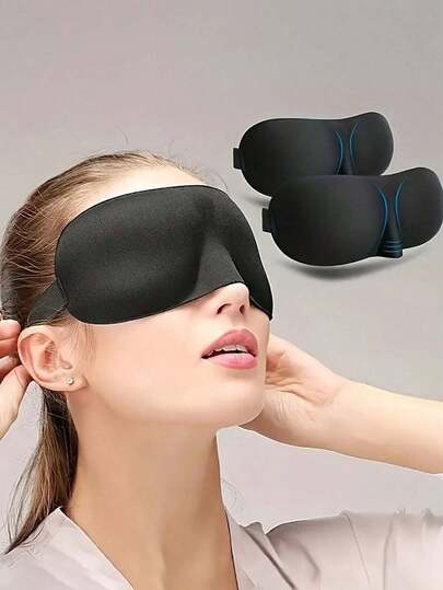 Soft & Comfortable Sleep Mask, Lightweight Blackout Eye Mask, Unisex For Travel, Sleep, Party, Ideal For Deep Sleep & Relaxation, Travel Accessory, Back To School Essential