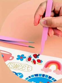 4-Piece Set Of Stainless Steel Tweezers, Jewelry Making Tools, Epoxy Resin Mold Tools, Color Tweezers Kit, Handmade Jewelry Accessory Color Scrapbook Tweezers, Straight And Curved Tweezers Are Suitable For DIY, Scrapbook, And Are Good Helpers For Beads And Delicate Projects. Guka Flower, Pink/Blue/Purple/Black - Màu xanh nhạt - Xem 9