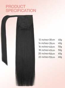 Extensiones de cabello humano con cola de caballo, extensiones de cabello con clips para uso diario, fácil de usar, extensión de cola de caballo de color natural para mujeres, larga y recta