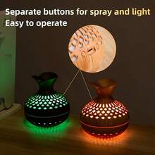 مرطب الهواء بشكل زهرة مع إضاءة وصوت، مرطب الهواء مع إضاءة ملونة لجو جميل، ديكور مكتبي أو غرفة نوم، هدية إبداعية - متعدد الألوان - مشاهدة 4