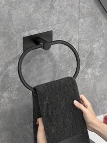 浴室毛巾架，不锈钢毛巾环，用于浴室收纳整理，无需钻孔安装，浴室配件，浴室工具
