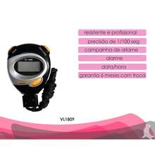 dafocacom.br Cronometro Profissional Indicado Indústria e Atividades Físicas Vollo Sports VL1809 Com Relógio e Alarme - Preto - Visão 3