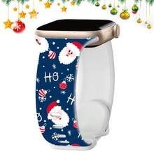 Christmas Band For Apple Watch 46mm 40mm 41mm 42mm 44mm 45mm 49mm 38mm, Soft Sport Silicone Replacement Strap For Series Ultra 10 9 8 7 6 5 4 3 2 1 SE - 42 44 45 49/46mm series 10 - View 14