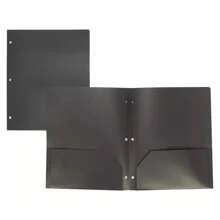 2 Pocket Plastic Folder - Black - 黑色 - 查看 1